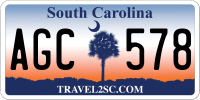 SC license plate AGC578