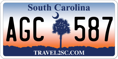 SC license plate AGC587