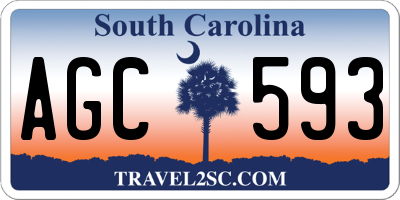 SC license plate AGC593