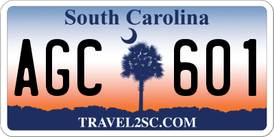 SC license plate AGC601