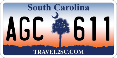 SC license plate AGC611