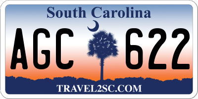 SC license plate AGC622