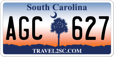 SC license plate AGC627