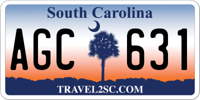 SC license plate AGC631