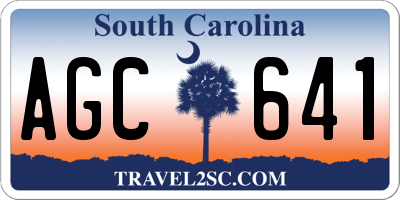SC license plate AGC641