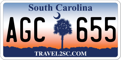 SC license plate AGC655