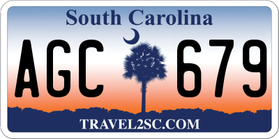 SC license plate AGC679
