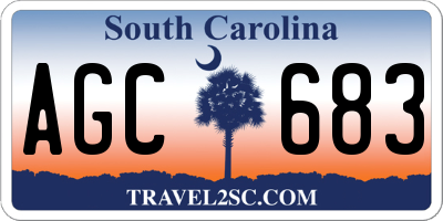 SC license plate AGC683