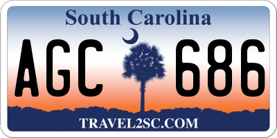 SC license plate AGC686