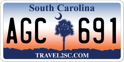 SC license plate AGC691