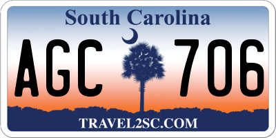 SC license plate AGC706