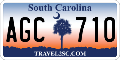 SC license plate AGC710