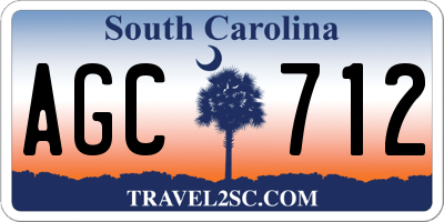 SC license plate AGC712