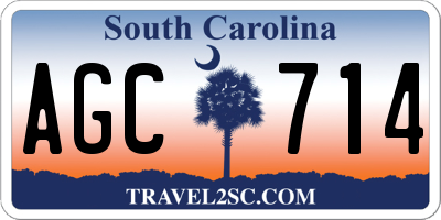 SC license plate AGC714