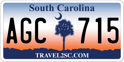 SC license plate AGC715
