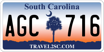 SC license plate AGC716