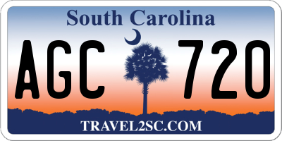 SC license plate AGC720