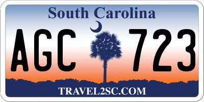 SC license plate AGC723