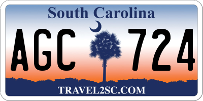 SC license plate AGC724