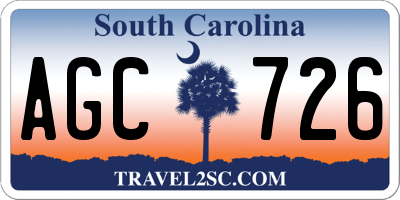 SC license plate AGC726