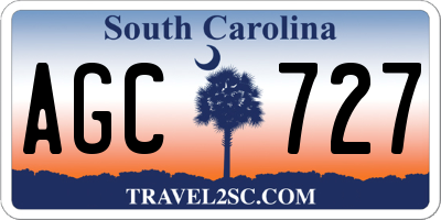 SC license plate AGC727