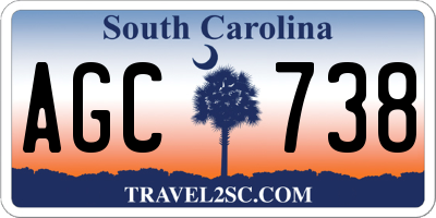 SC license plate AGC738