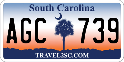 SC license plate AGC739
