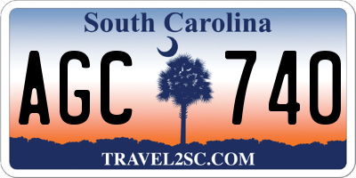 SC license plate AGC740