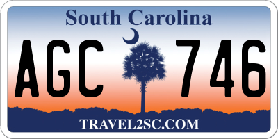SC license plate AGC746