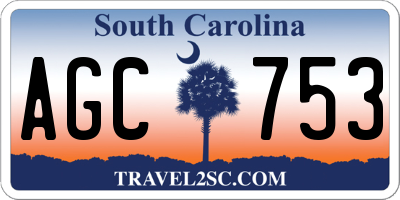 SC license plate AGC753