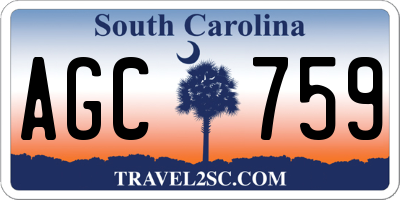 SC license plate AGC759