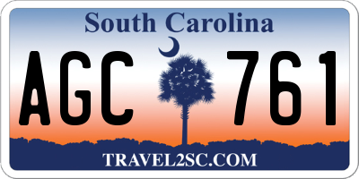 SC license plate AGC761