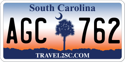 SC license plate AGC762