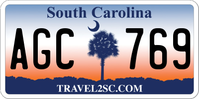 SC license plate AGC769