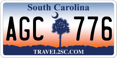 SC license plate AGC776