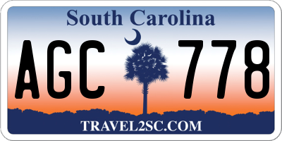 SC license plate AGC778