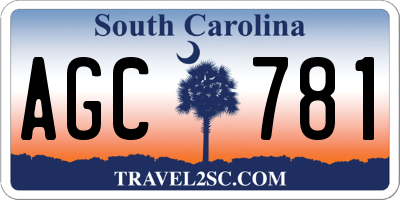 SC license plate AGC781