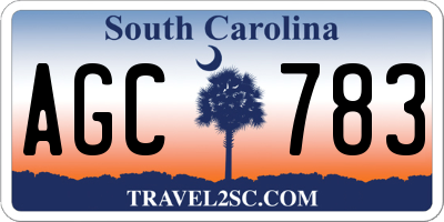 SC license plate AGC783