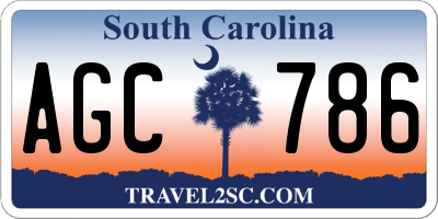 SC license plate AGC786