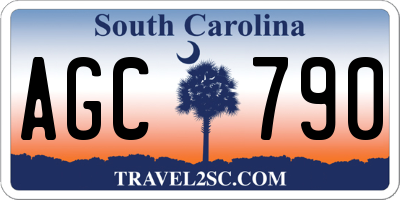 SC license plate AGC790