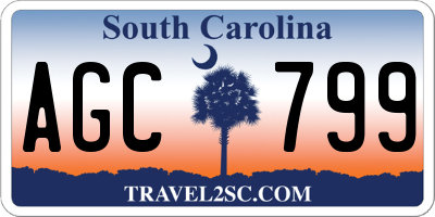 SC license plate AGC799