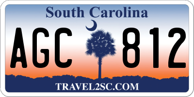 SC license plate AGC812