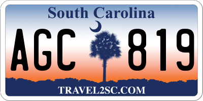 SC license plate AGC819