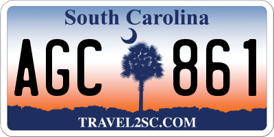 SC license plate AGC861
