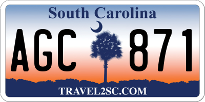 SC license plate AGC871