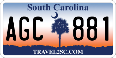 SC license plate AGC881
