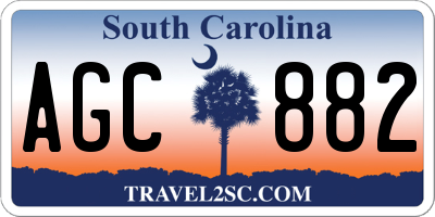 SC license plate AGC882