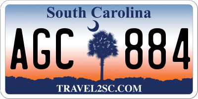 SC license plate AGC884