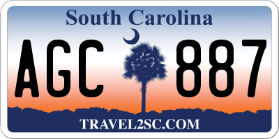 SC license plate AGC887