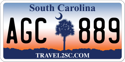 SC license plate AGC889